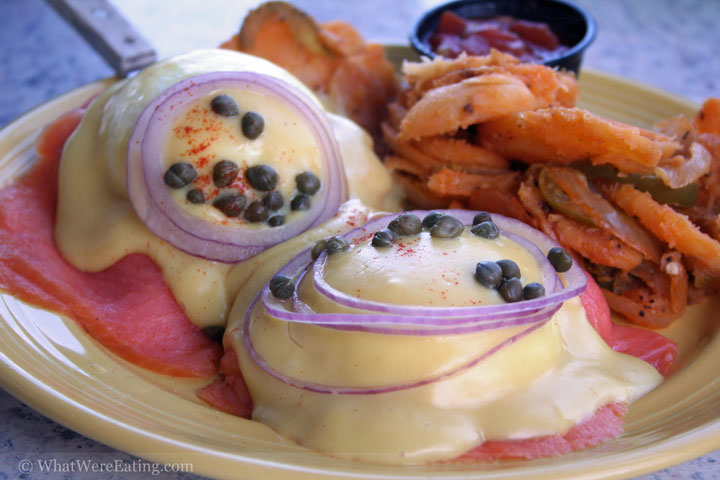 Smoked Salmon Eggs Benedict from Shades
