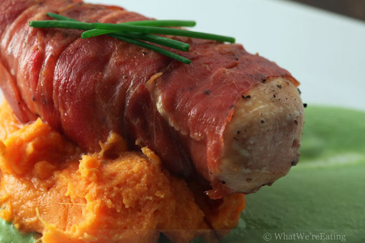 Prosciutto Wrapped Chicken & Sweet Potatoes