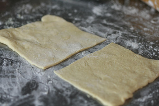 cut crescent dough