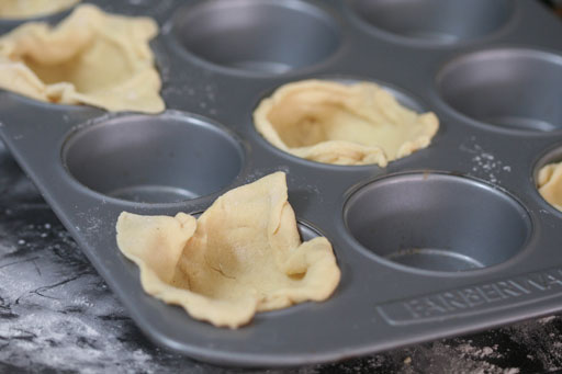 lined muffin tin