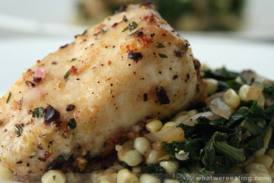 Broiled Halibut on Corn & Chicory
