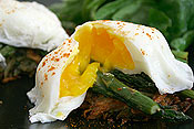 Poached Egg Asparagus Latke