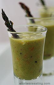Roasted asparagus soup