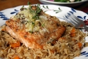 Baked Salmon and Pilafed Rice