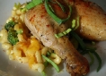 Herb Roasted Chicken with Broccoli Mac and Cheese