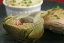 Herb Roasted Chicken, Spinach Gratin, and Braised Artichoke