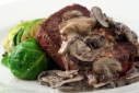 beef steak and mushrooms
