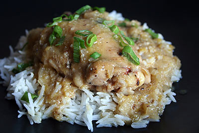 Mango Macadamia Nut Smothered Chicken