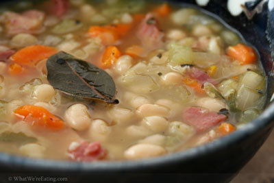 Smokey White Bean and Ham Soup