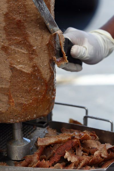 gyros on a vertical rotisserie
