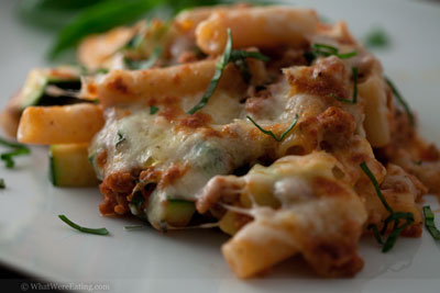 Baked Rigatoni in Turkey Bolognese