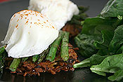 Poached Egg Asparagus Latke
