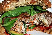 bacon bleu cheese stuffed turkey burger