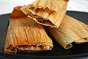 Two Pork Tamales and One Chicken Tamale