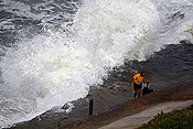 Man gets drenched
