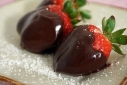dark chocolate ganache strawberries