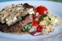 New York Strip and a Tangy Quinoa Salad