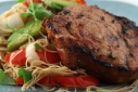 Chinese-y Grilled Pork Chop w/ Rice Noodle Salad
